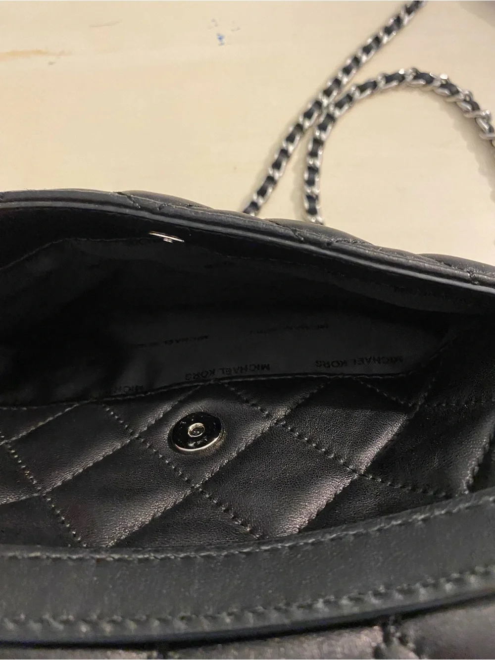 Michael Kors Black Quilted Sloane Handbag